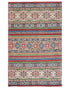 4x6 Multicolor Kuba Afghan Hand Knotted Wool Area Rug